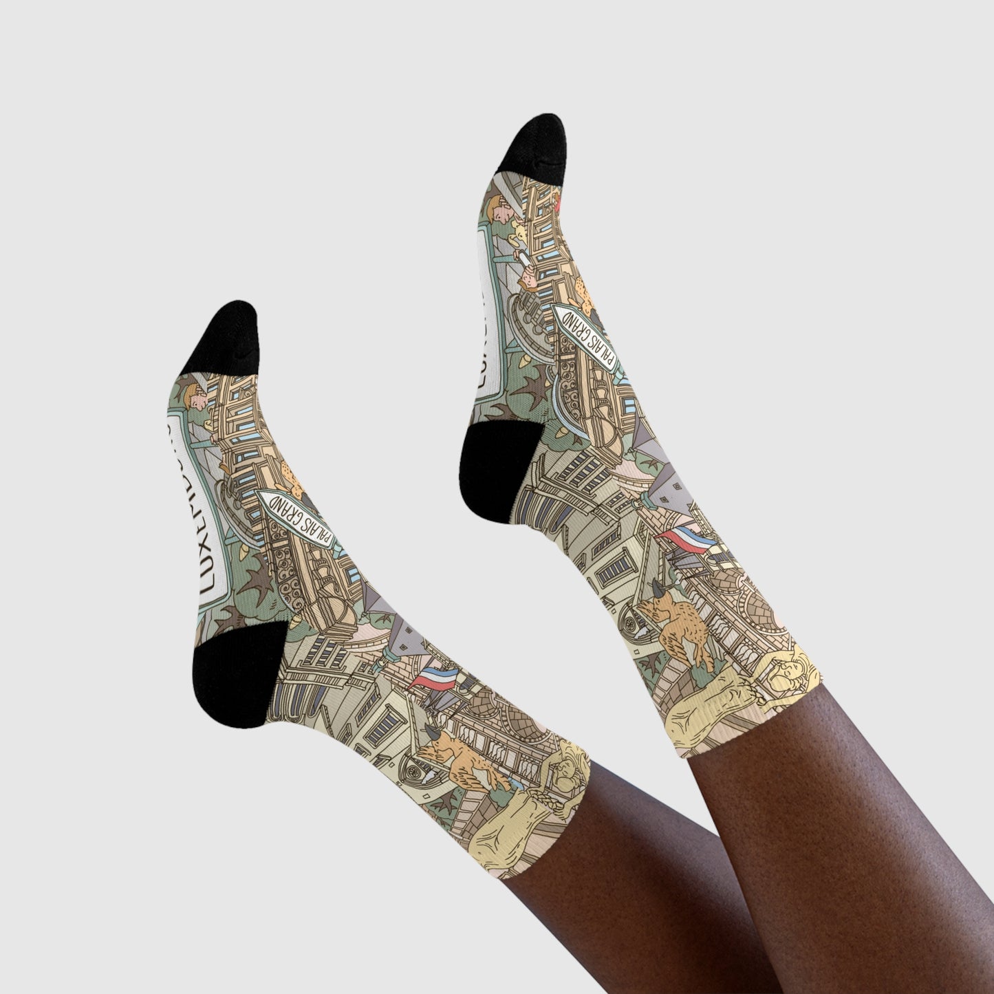 Luxembourg Landmark Crew Socks