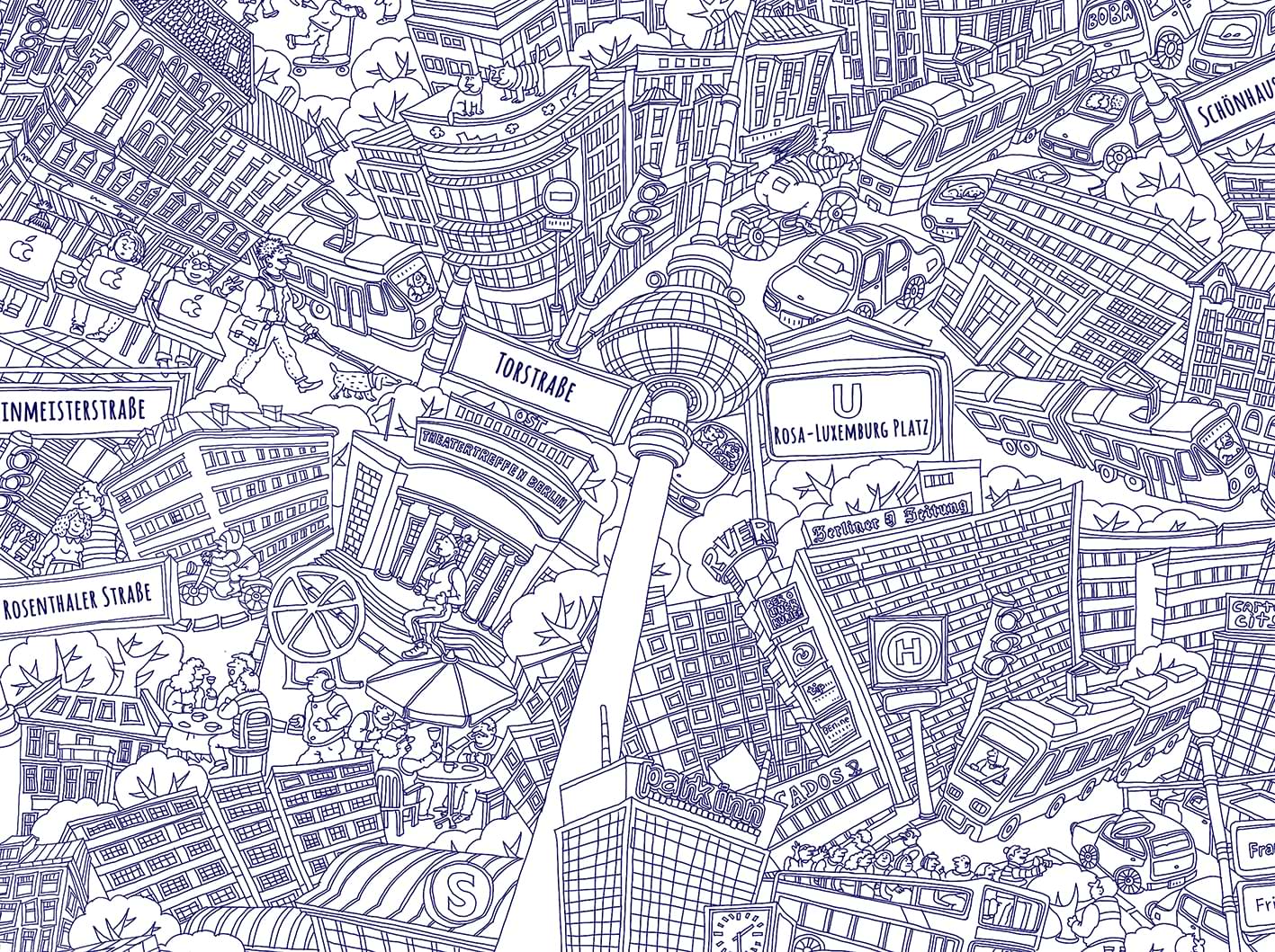 Berlin Mitte: Ballpoint Sketch Edition
