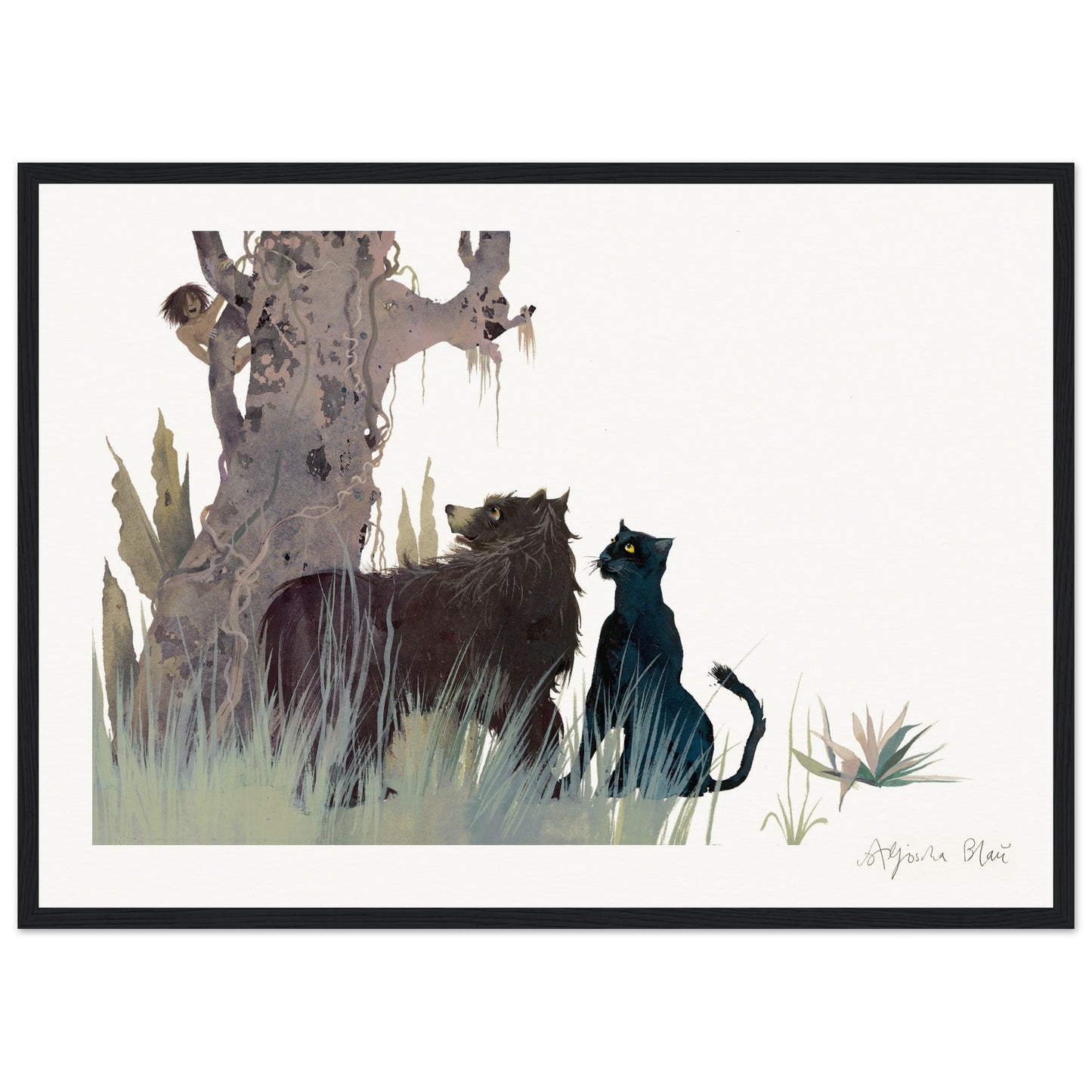 Mowgli, Baloo and Bagheera